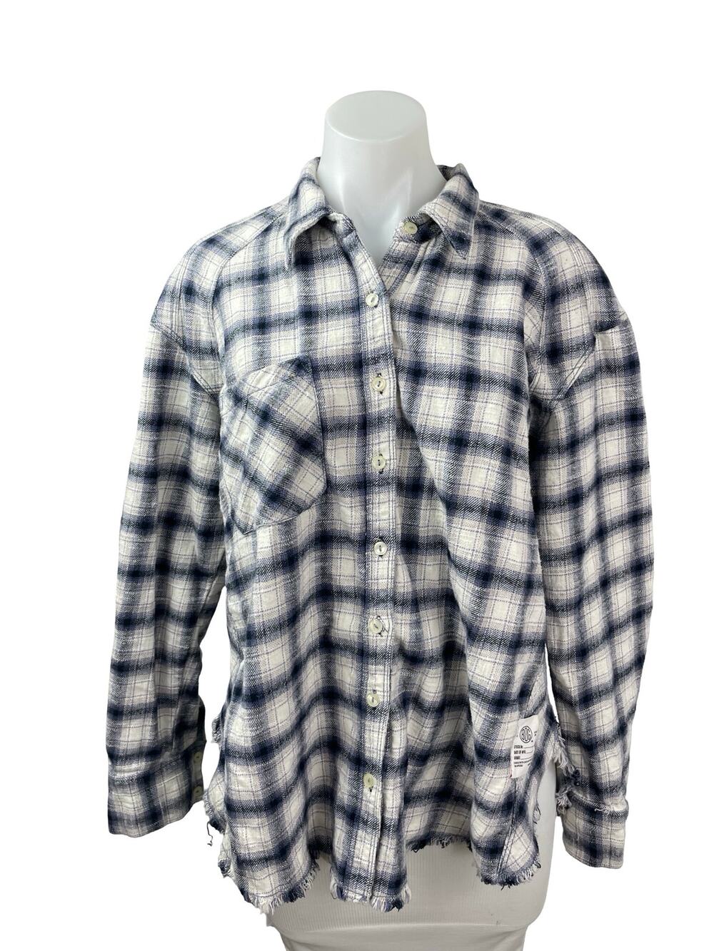 Urban Outfitters BDG Brixton Check Flannel Long Sleeve Button Down Shirt Top M